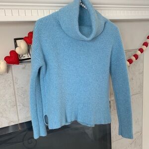 Very Thick 100% Cashmere Forté Baby🩵Blue Flawless Turtleneck Size S